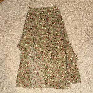 Floral Green Skirt